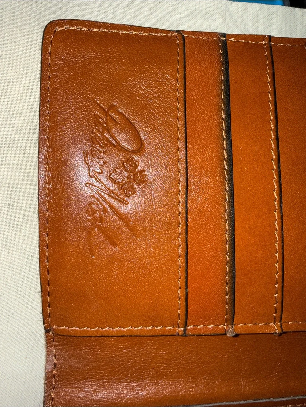 Patricia Nash Floral Print Wallet with Brown Leather Belt